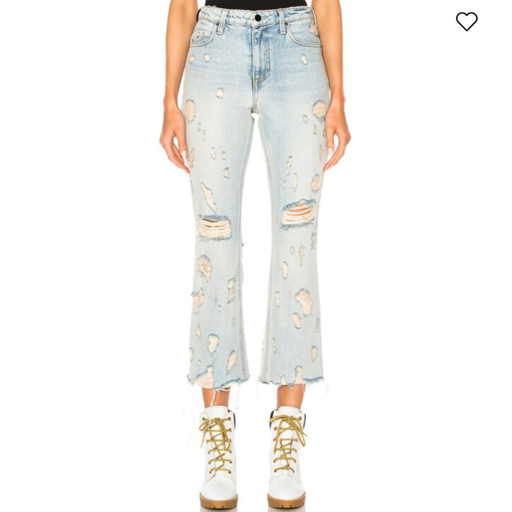 NWT ALEXANDER WANG Grind Scratch Jeans sz 26